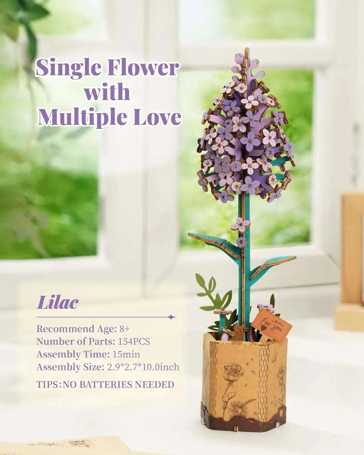 Robotime 3D Wooden Puzzle Flowers Bouquet Craft Kit-TW071 / UNITED KINGDOM