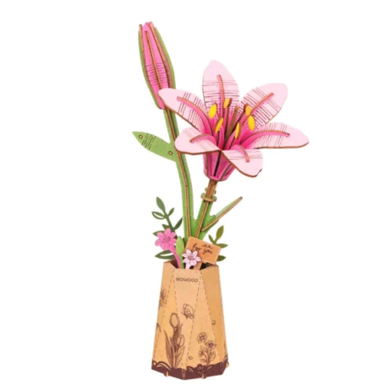 Robotime 3D Wooden Puzzle Flowers Bouquet Craft Kit-TW071 / UNITED KINGDOM