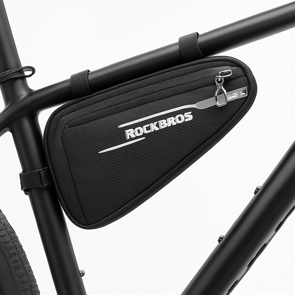 ROCKBROS 1.2L Bike Frame Triangle Bag Rainproof Reflective