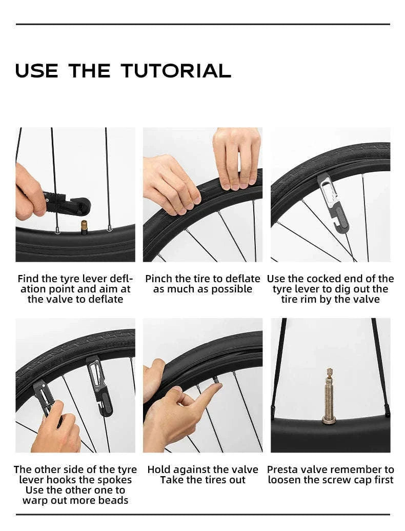 ROCKBROS Bicycle Multi-Tool Kit with Ratchet Wrench & Tire Levers-Default Title