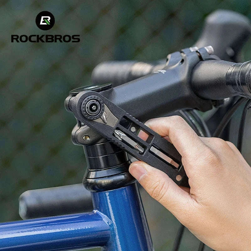 ROCKBROS Bicycle Multi-Tool Kit with Ratchet Wrench & Tire Levers-Default Title
