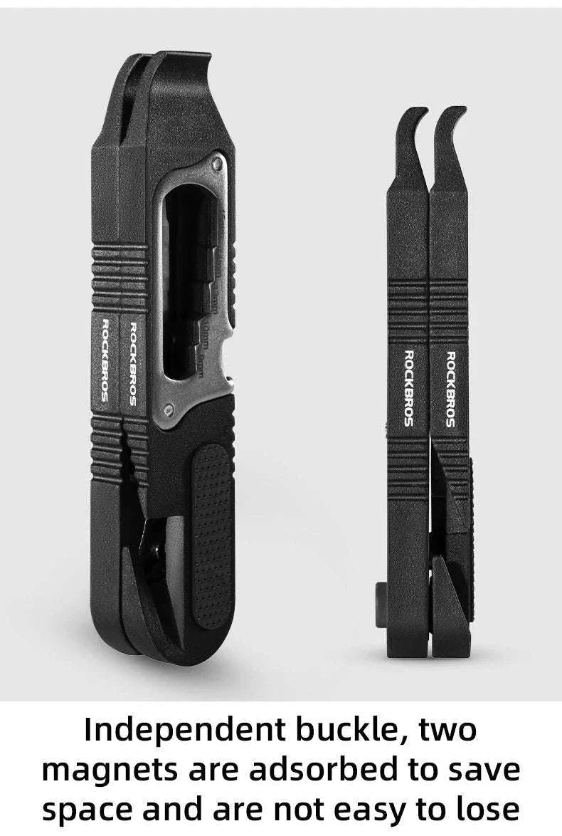 ROCKBROS Bicycle Multi-Tool Kit with Ratchet Wrench & Tire Levers-Default Title