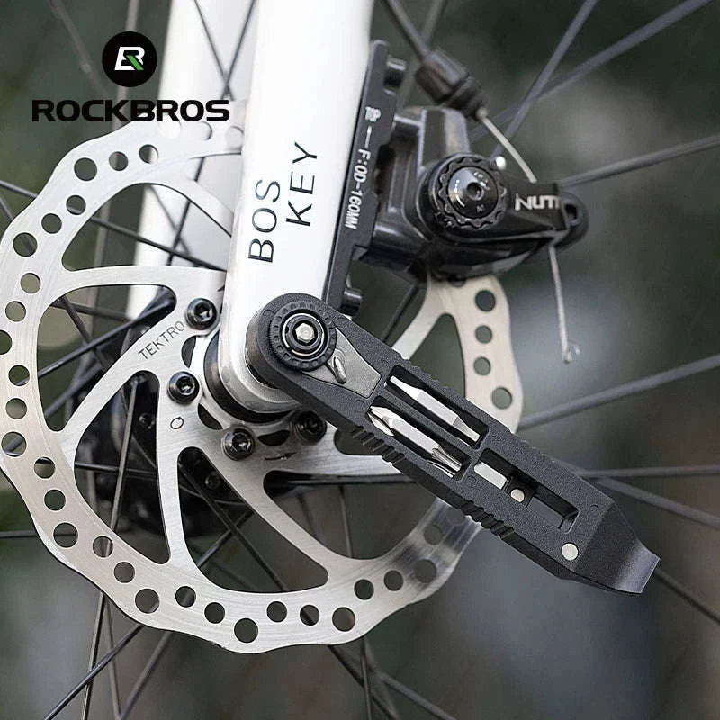 ROCKBROS Bicycle Multi-Tool Kit with Ratchet Wrench & Tire Levers-Default Title