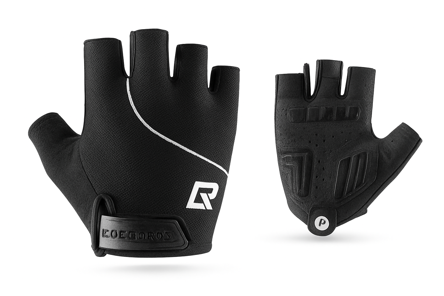 Radhandschuhe stoßdämpfend halb-fingerig mit Anti-Rutsch-Griff
