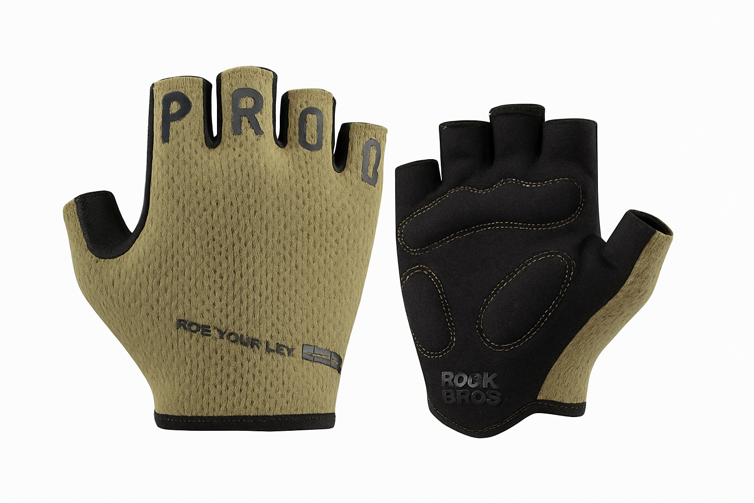 ROCKBROS Half Finger Cycling Gloves Breathable Shock Absorbing Fit