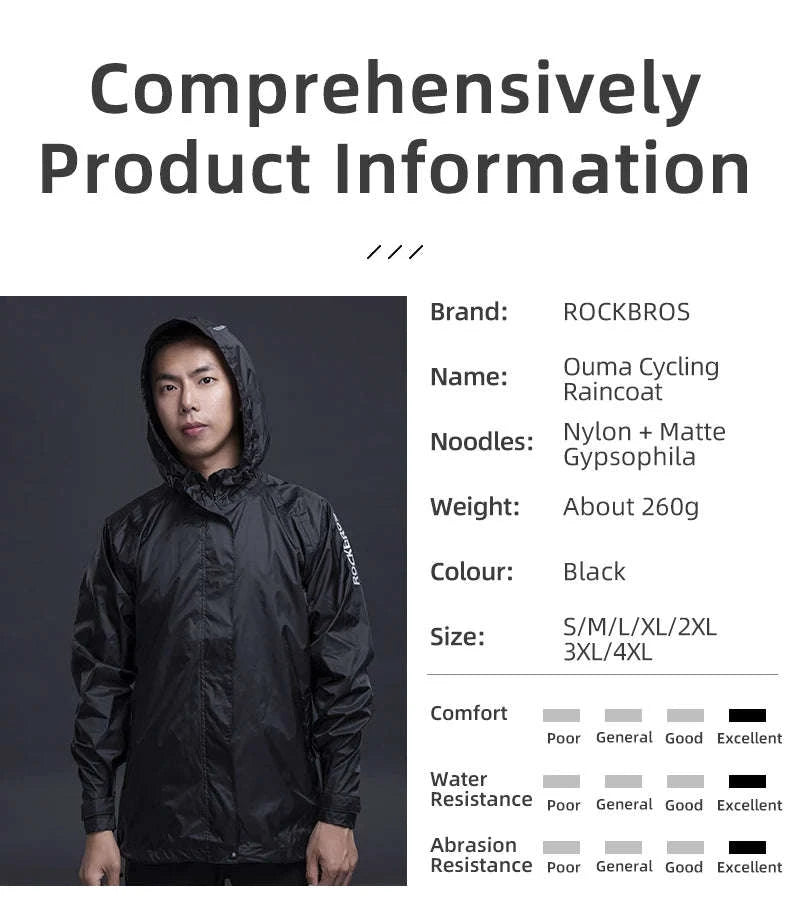 ROCKBROS Cycling Waterproof Jacket-YPY013BK / EUR-M / Poland