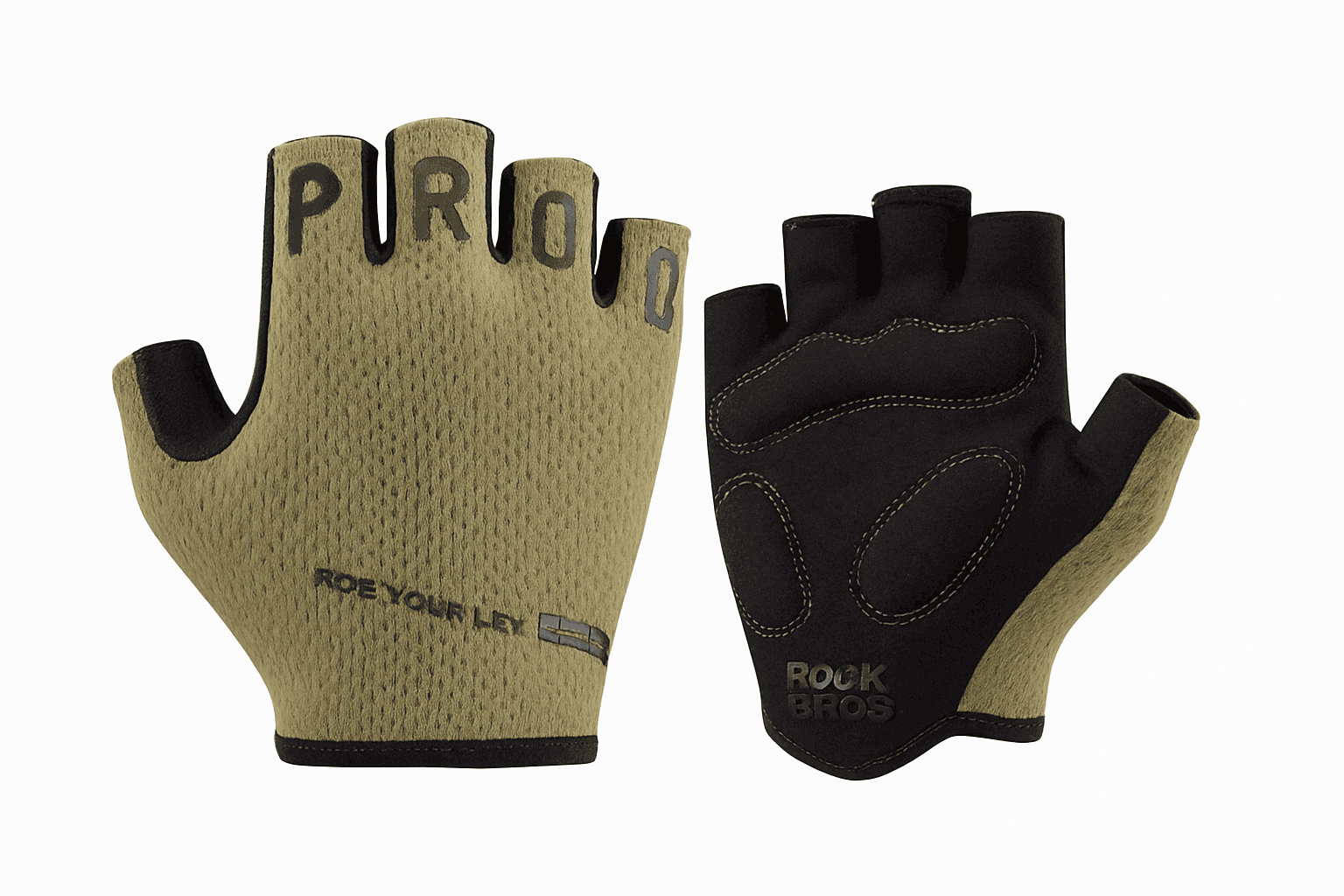 ROCKBROS Half Finger Cycling Gloves Breathable Shock Absorbing Fit-S360-B / M