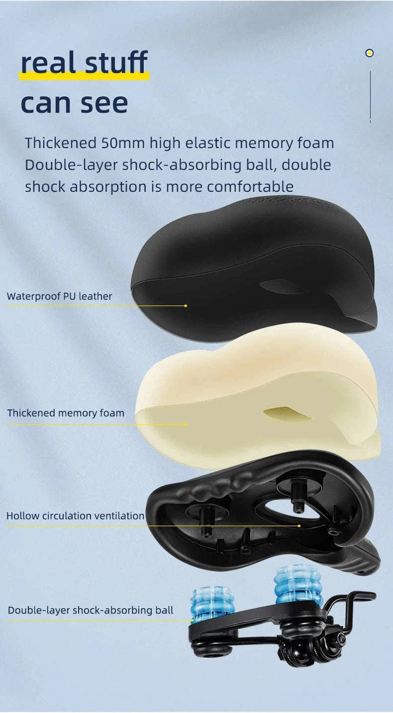 ROCKBROS Hollow Bike Saddle Breathable Shock Absorbing Cycling Seat-38210012001