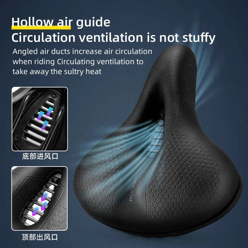 ROCKBROS Hollow Bike Saddle Breathable Shock Absorbing Cycling Seat-38210012001