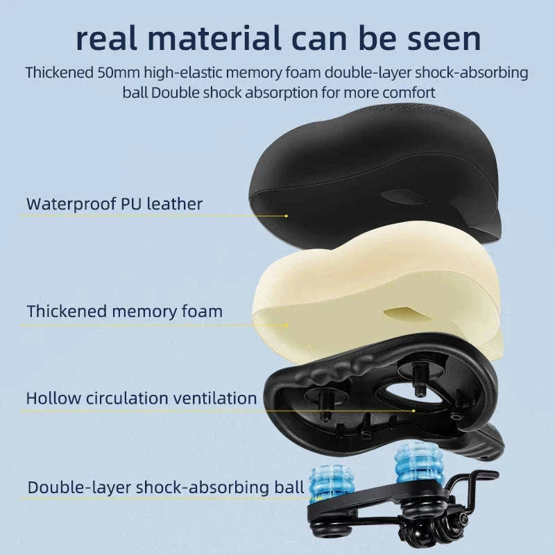 ROCKBROS Hollow Bike Saddle Breathable Shock Absorbing Cycling Seat-38210012001