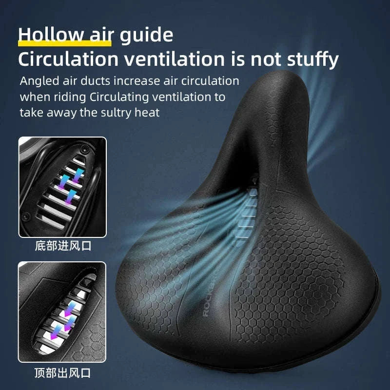 ROCKBROS Hollow Bike Saddle Breathable Shock Absorbing Cycling Seat-38210012001
