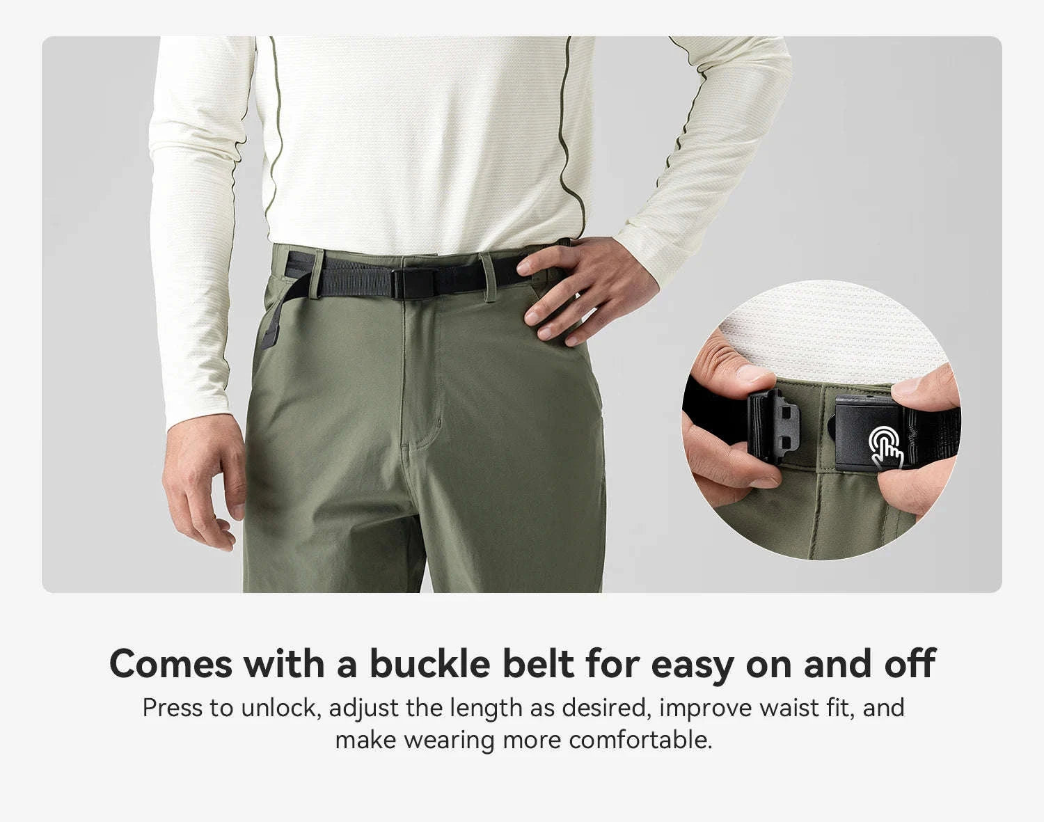 ROCKBROS Quick Dry Cycling Shorts with Belt for Running & Hiking-YPK055 / EUR 4XL