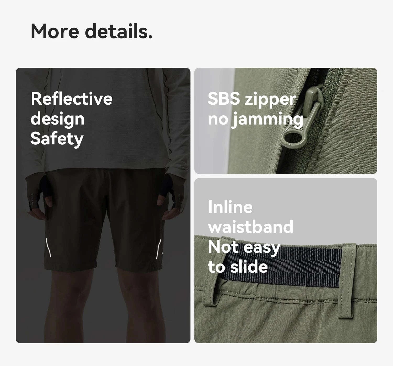 ROCKBROS Quick Dry Cycling Shorts with Belt for Running & Hiking-YPK055 / EUR 4XL