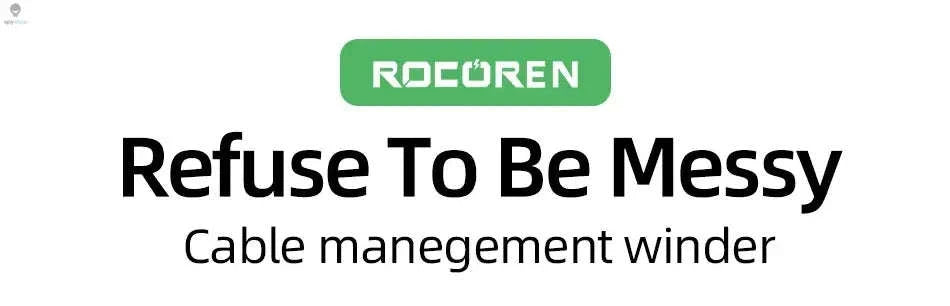 Rocoren Cable Organizer Wire Winder – Tangle-Free Cord Control for Home & Office-5M Black