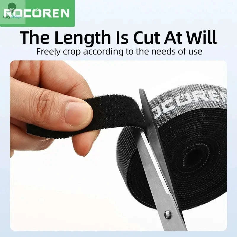 Rocoren Cable Organizer Wire Winder – Tangle-Free Cord Control for Home & Office-5M Black