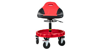 Rolling Garage Stool with Wheels & Tool Tray, 300 lb Capacity
