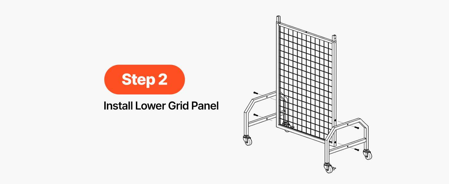 Rolling Grid Wall Display Panel with Hooks and Wheels-70-80inch 2 Packs / United States
