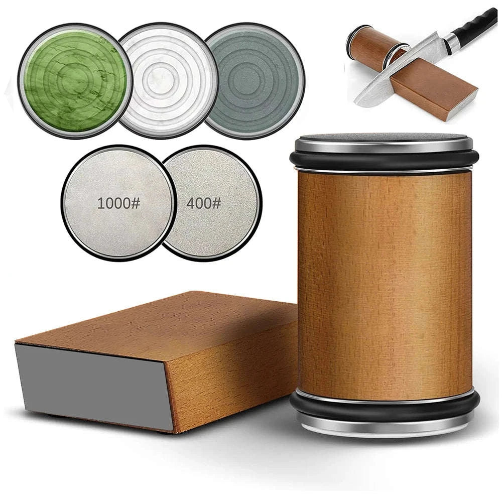 Rolling Knife Sharpener with Dual Angle Guide and Diamond Stones-H Set / Ship With 24H / China Mainland