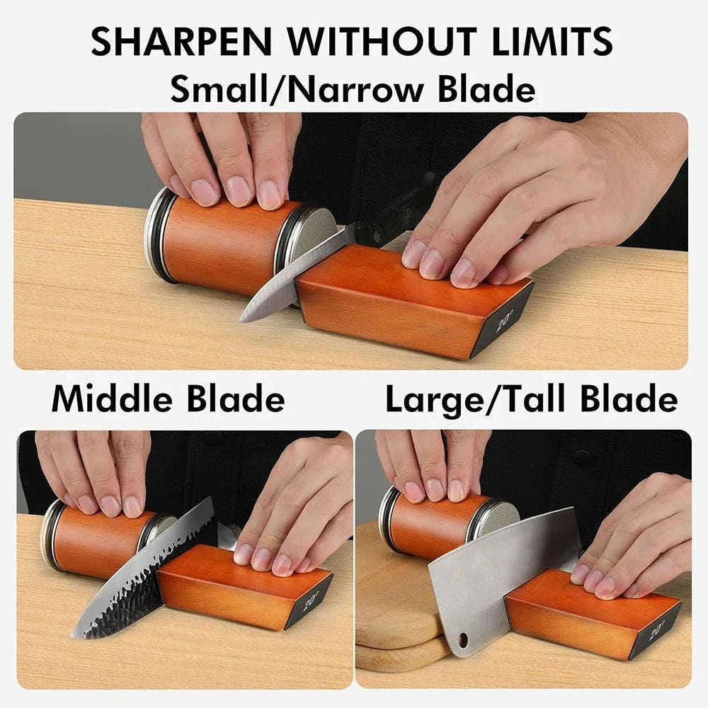 Rolling Knife Sharpener with Dual Angle Guide and Diamond Stones-H Set / Ship With 24H / China Mainland