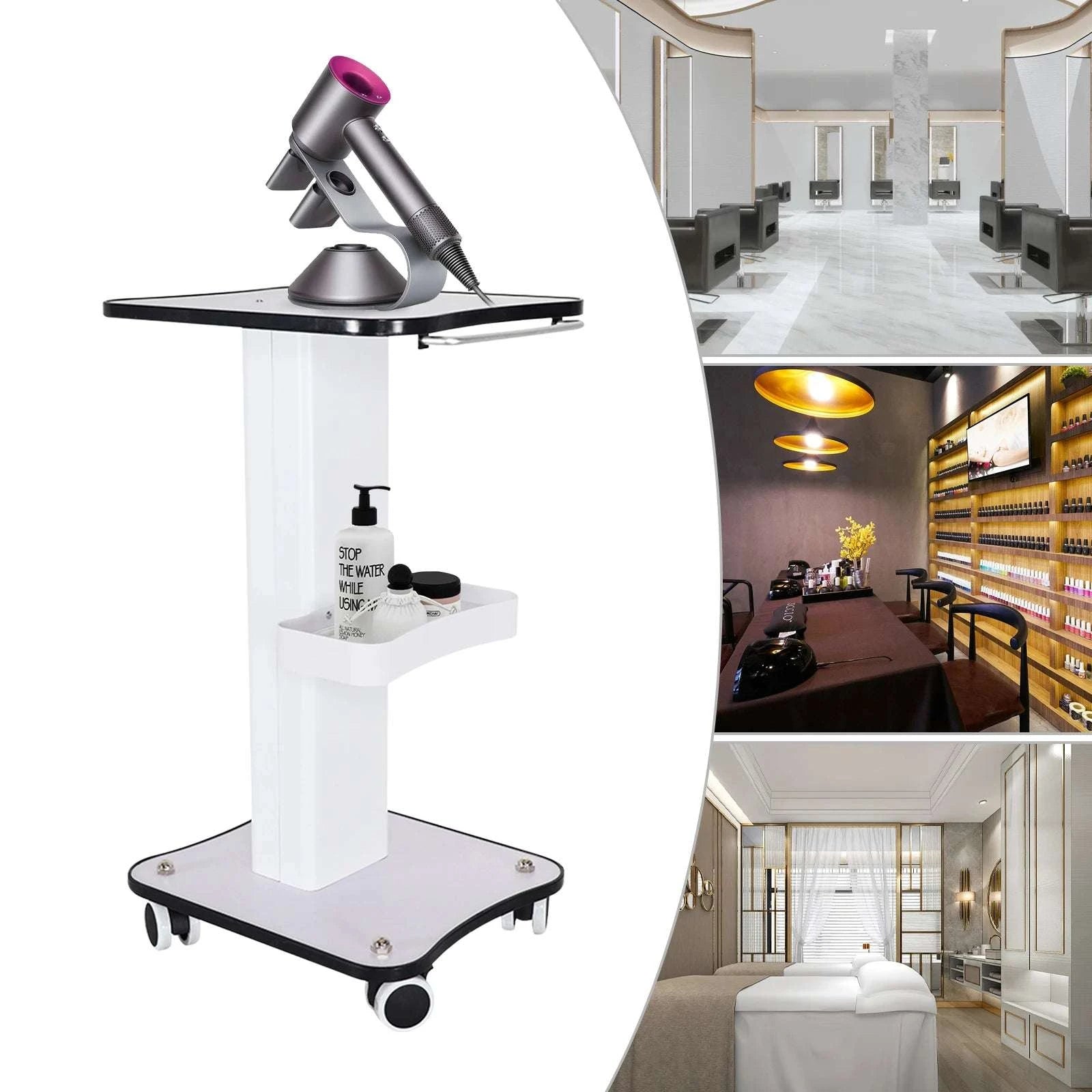 Rolling Storage Trolley Cart with Wheels and Handle for Workspace-GERMANY