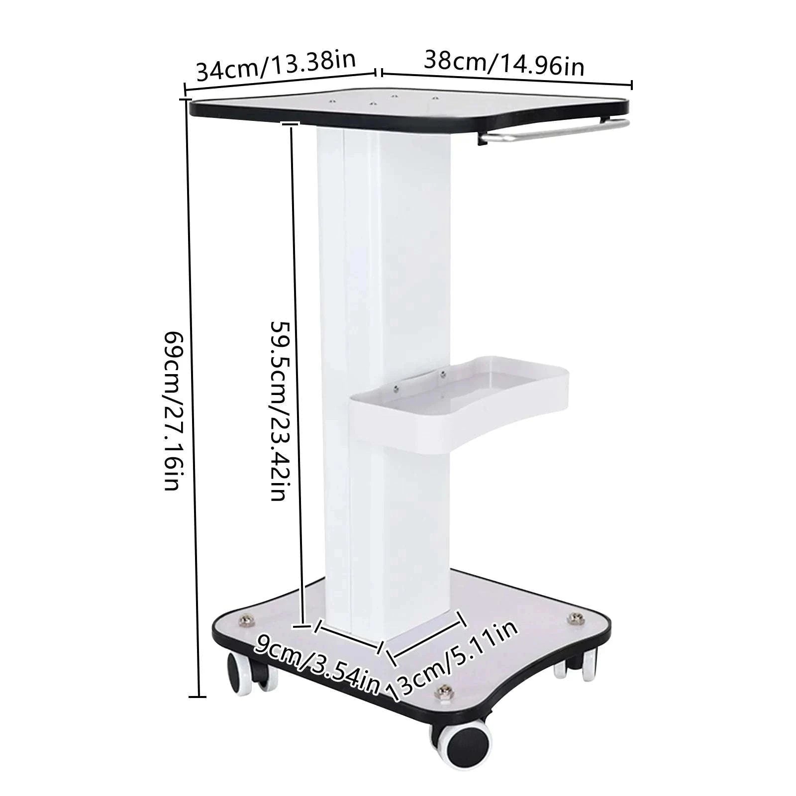 Rolling Storage Trolley Cart with Wheels and Handle for Workspace-GERMANY