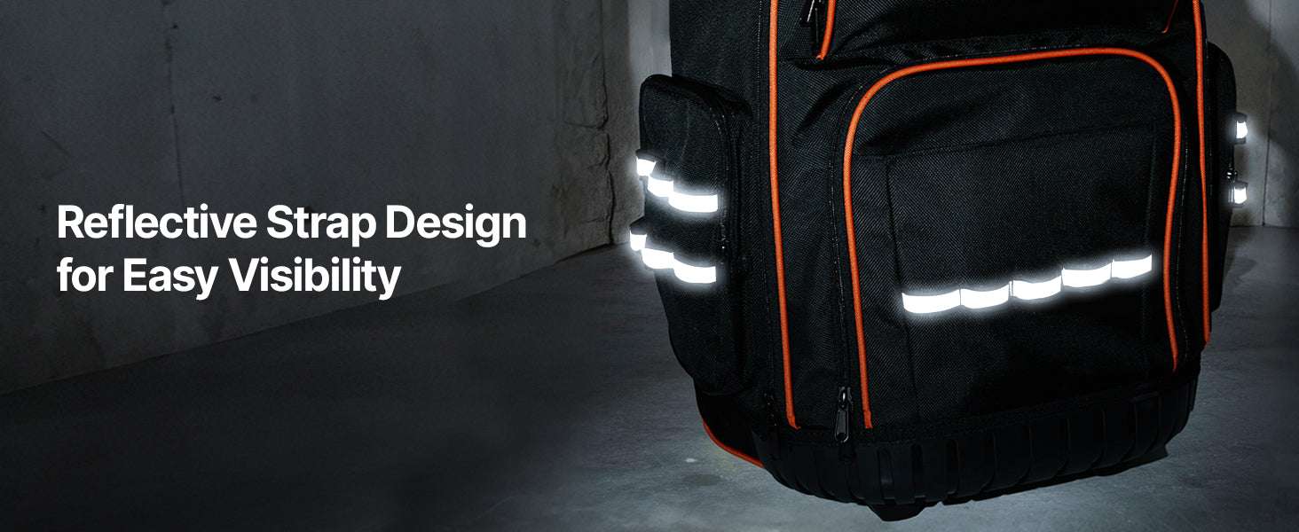 Rolling Tool Backpack with Wheels 110lb Capacity & Multi-Pocket Storage-14in 45 Pockets / CZECH REPUBLIC
