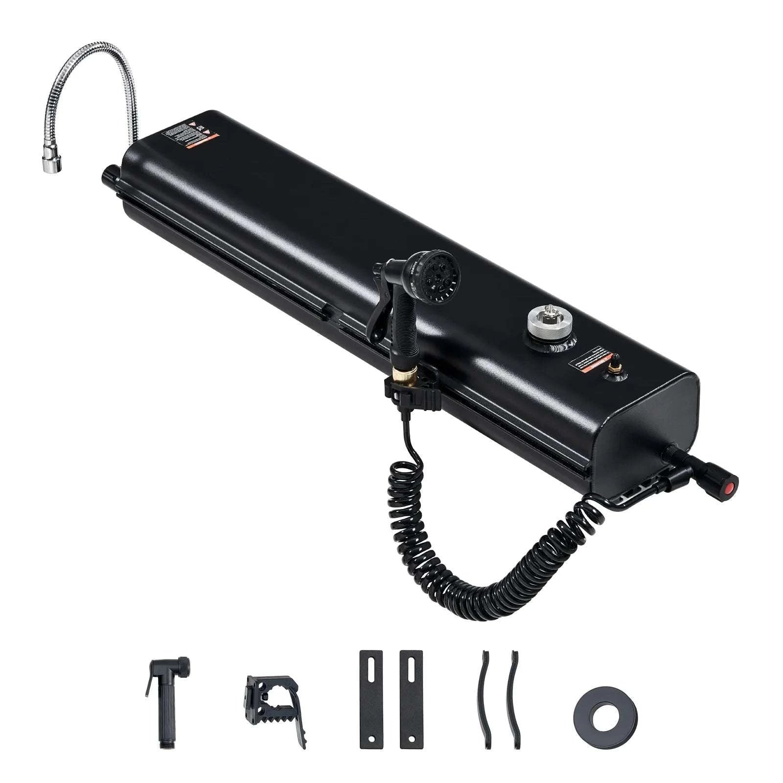 Roof Rack Pressurized Water Tank 4 Gal Aluminum Outdoor Shower System-8 gal / spain