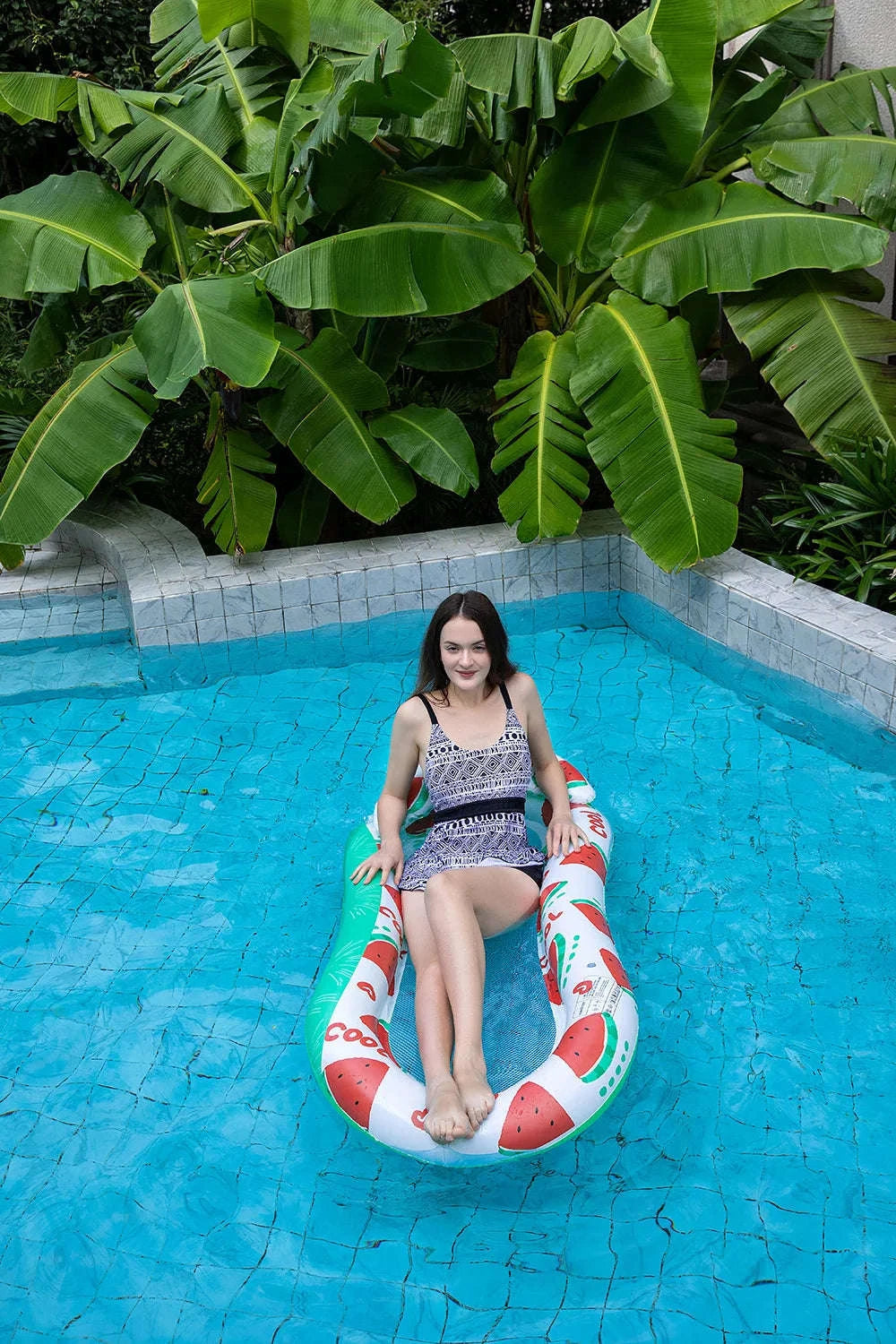 Rooxin 4-in-1 Inflatable Water Hammock – Versatile Pool Float-Blue-1