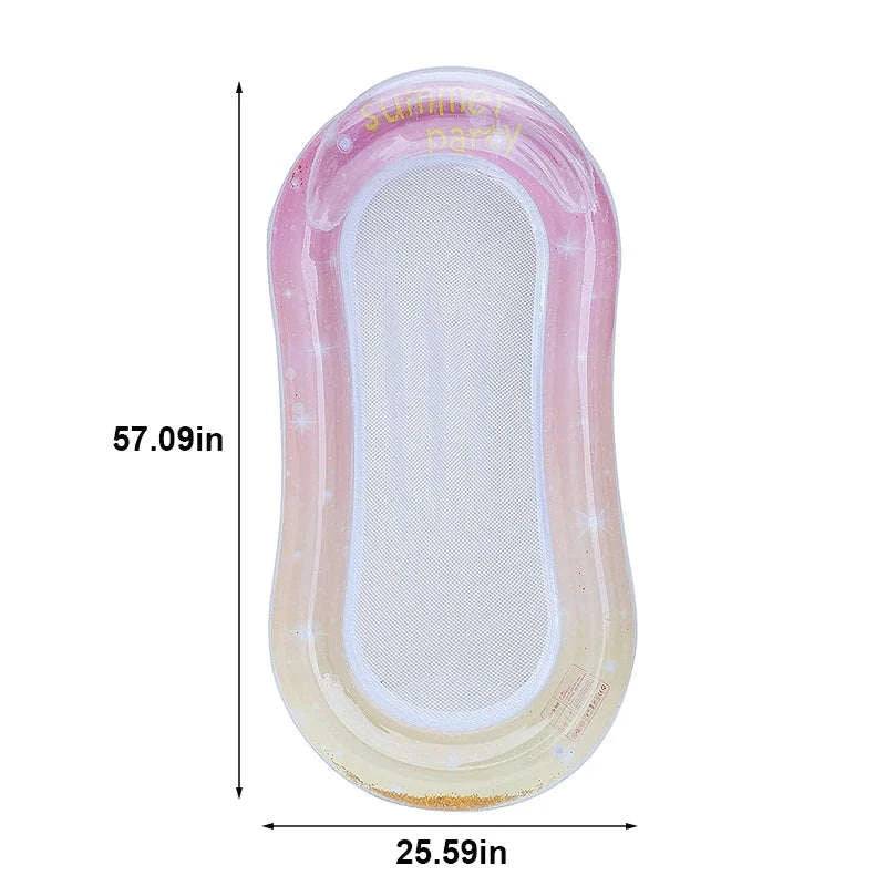 Rooxin 4-in-1 Inflatable Water Hammock – Versatile Pool Float-Blue-1