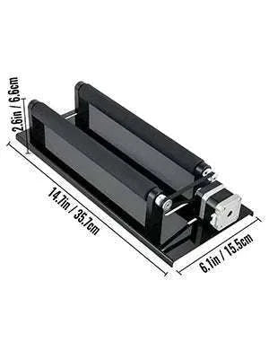 Rotary Axis Attachment for Laser Engraver 4-Wheel 360° Roller-black / United States