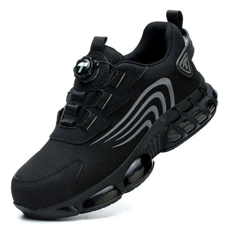 Rotary Button Anti-Impact Work Shoes for Men-D9071 / 38