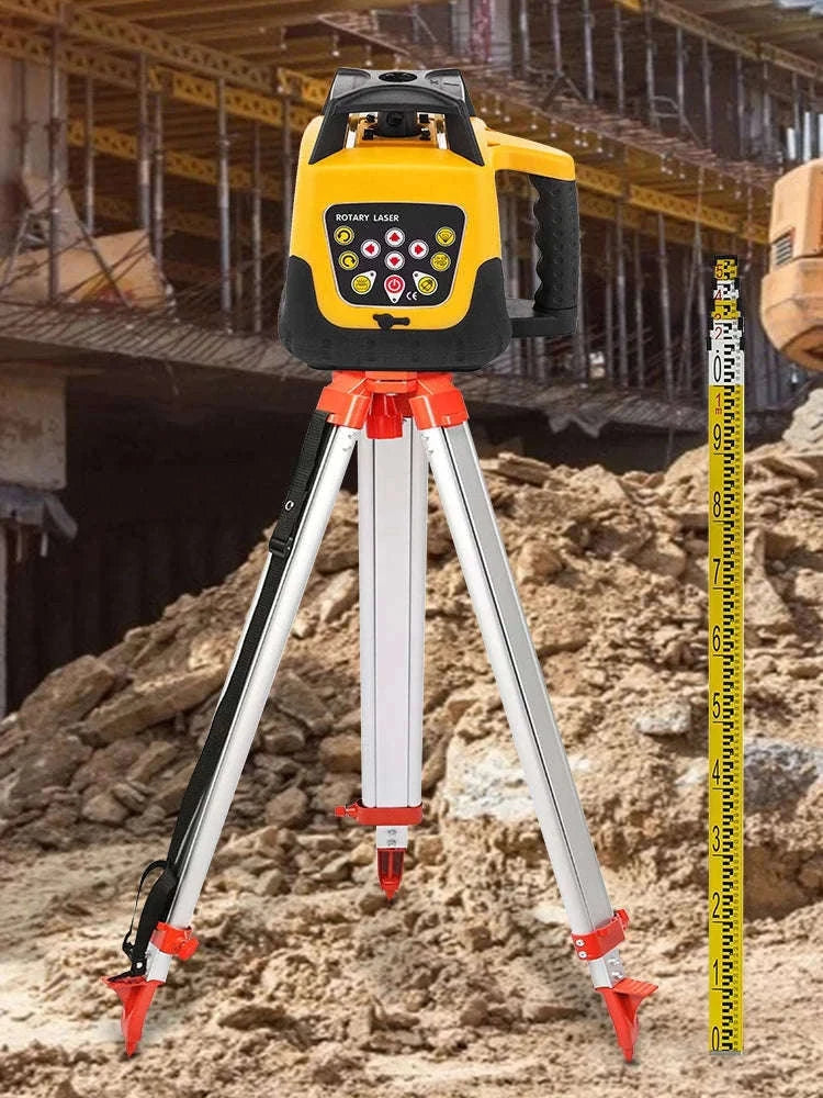 Rotary Laser Level Kit with Tripod and Staff-Poland / Red Beam 2