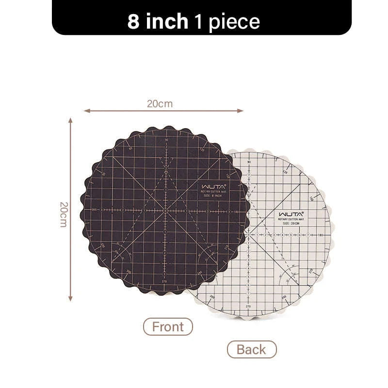Rotating Self-Healing Cutting Mat Round PVC Craft Board 8"/12"-12 inch-1pcs / United States