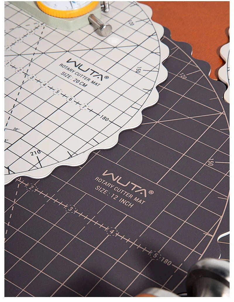 Rotating Self-Healing Cutting Mat Round PVC Craft Board 8"/12"-12 inch-1pcs / United States