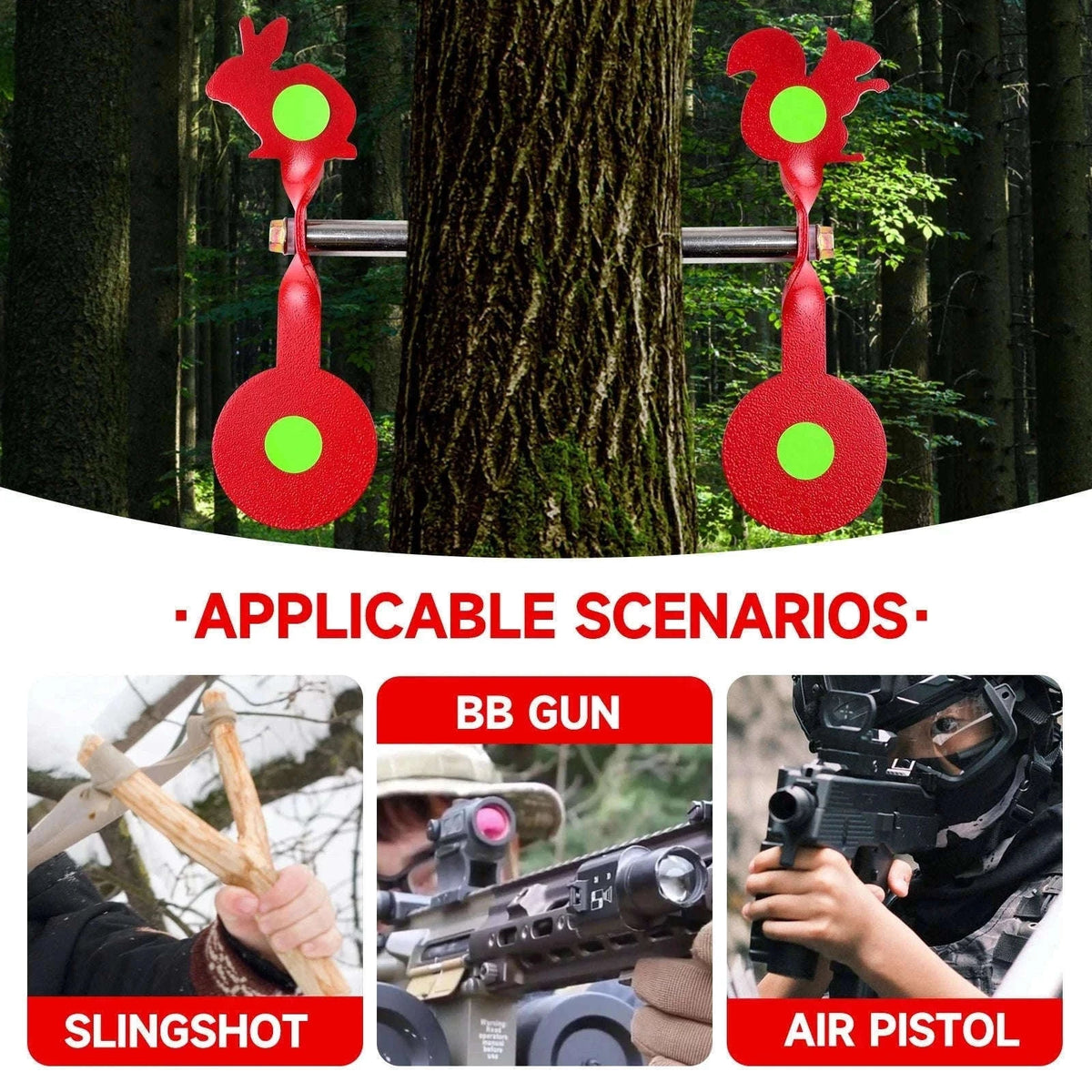 Rotating Stainless Steel Shooting Target for Slingshot & Air Gun-Bird target