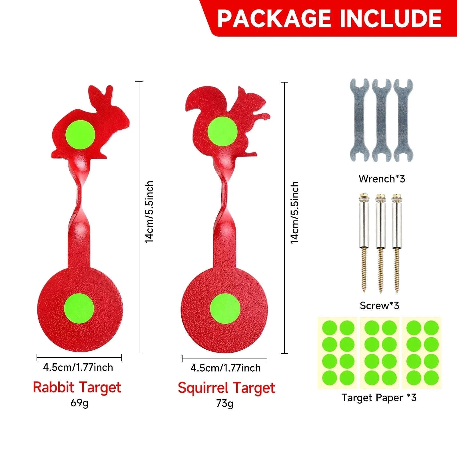 Rotating Stainless Steel Shooting Target for Slingshot & Air Gun-Bird target