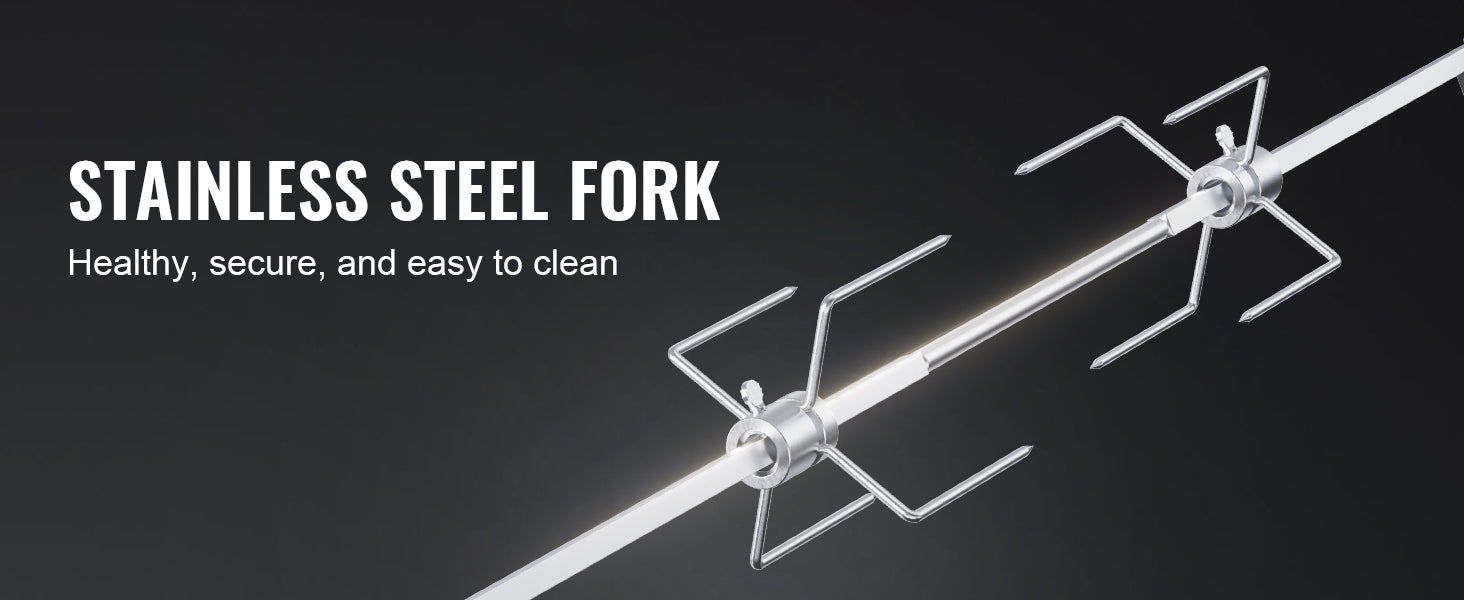 Universal Grill Rotisserie Kit 39-56 Inch Stainless Steel BBQ Kit