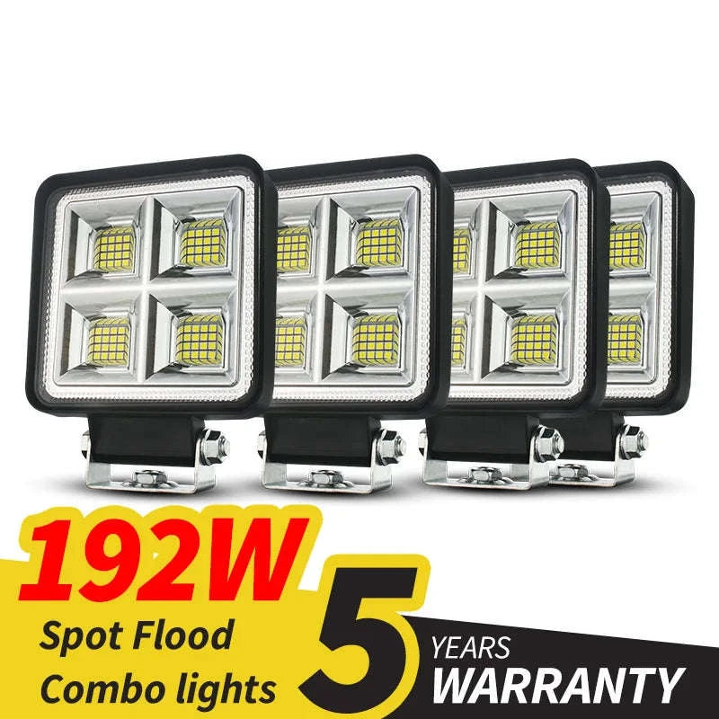 Round 12V 24V LED Work Light for Tractor and Off-Road Vehicles-1PC / China Mainland