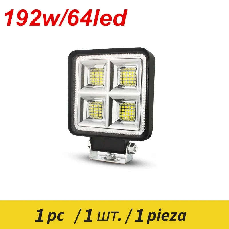 Round 12V 24V LED Work Light for Tractor and Off-Road Vehicles-1PC / China Mainland