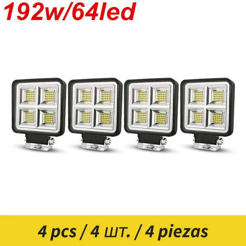 Round 12V 24V LED Work Light for Tractor and Off-Road Vehicles-1PC / China Mainland