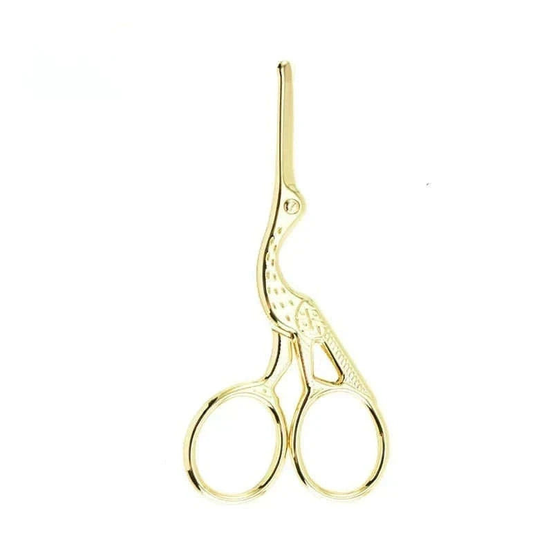 Round Head Stainless Steel Nose Hair Scissors-golden