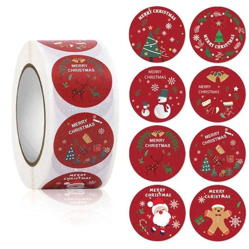 Round Kraft Thank You Stickers, 500pcs Natural Paper Labels-2 / Other