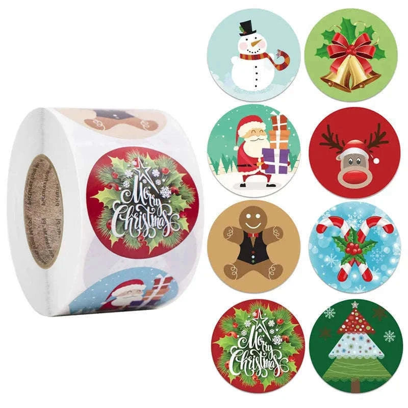 Round Kraft Thank You Stickers, 500pcs Natural Paper Labels-2 / Other