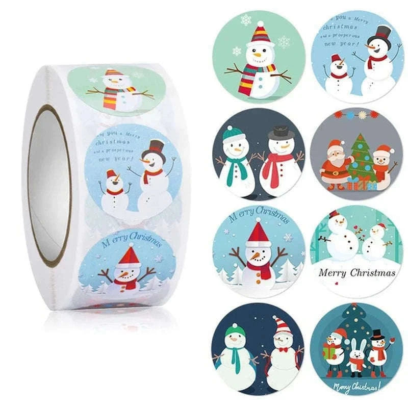 Round Kraft Thank You Stickers, 500pcs Natural Paper Labels-2 / Other
