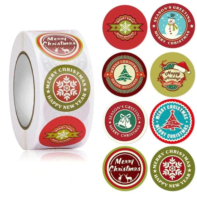 Round Kraft Thank You Stickers, 500pcs Natural Paper Labels-2 / Other