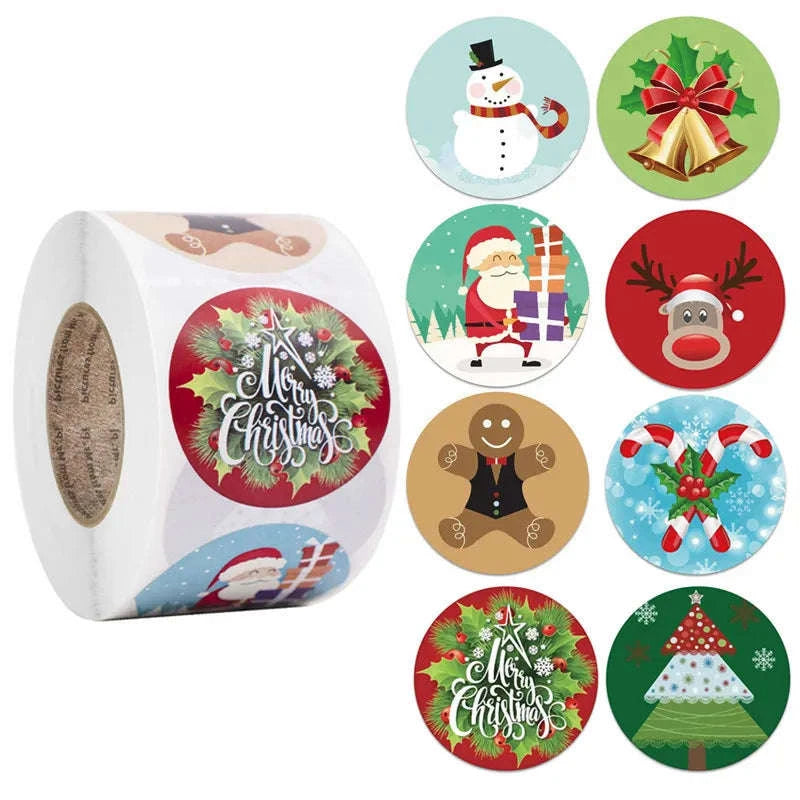 Round Kraft Thank You Stickers – 500pcs Natural Paper Labels-2 / Other