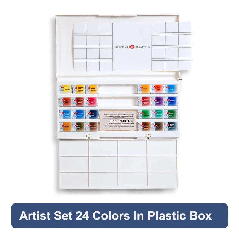 Russian White Nights Artists Grade Watercolour Paint Set-36 Colors Artist Set