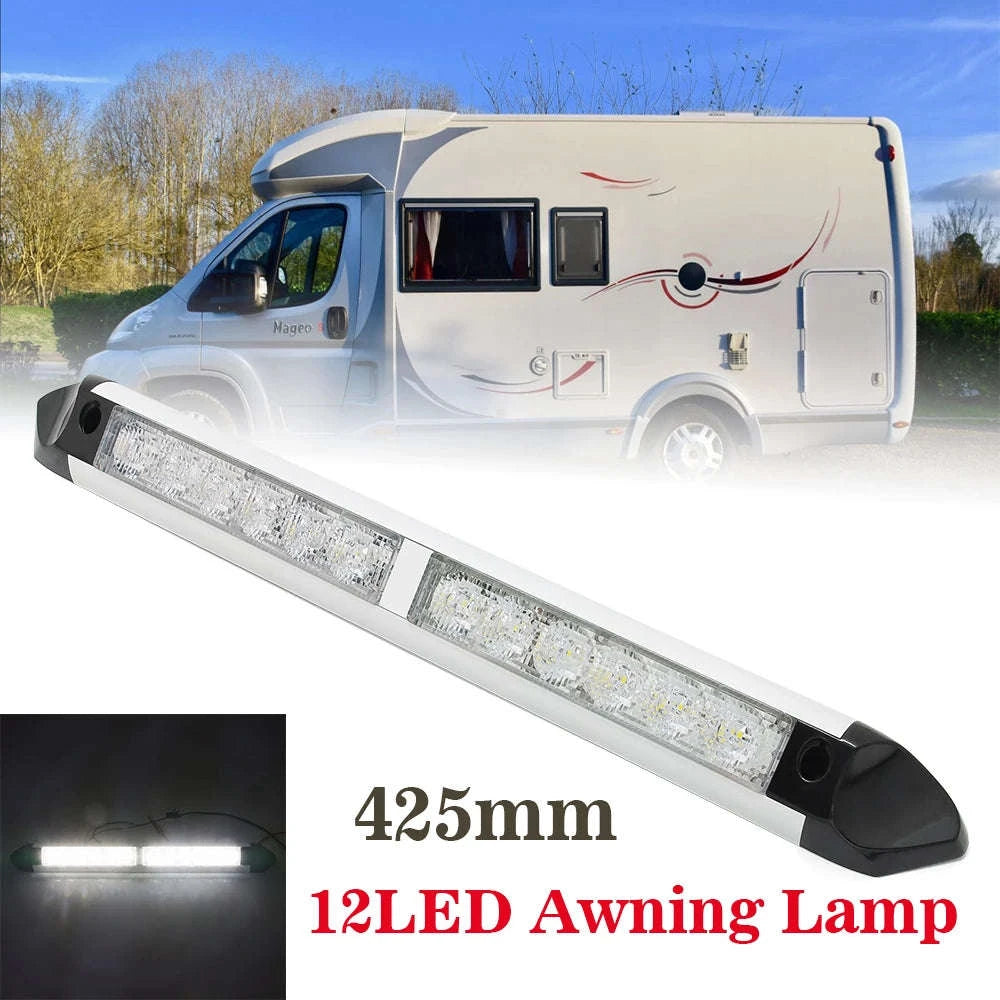 RV Camper LED Awning Light 12 LED Waterproof Outdoor Light Bar-12 LED