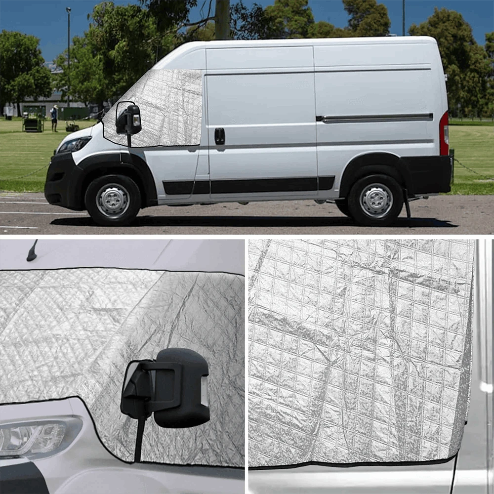 RV Front Window Sunshade Motorhome Thermal Windscreen Screen Cover For Fiat Ducato Peugeot Boxer Citroen Relay Windshield Cover-1pc