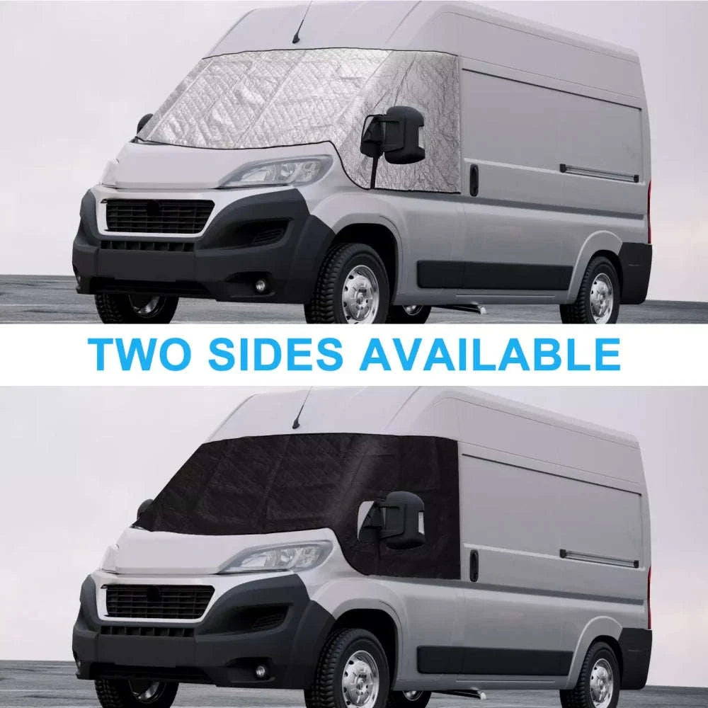 RV Front Window Sunshade Motorhome Thermal Windscreen Screen Cover For Fiat Ducato Peugeot Boxer Citroen Relay Windshield Cover-1pc